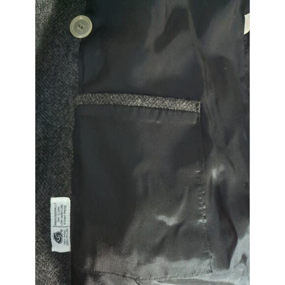 VTG ALORNA Black Wool Blend Double Breated Button Up Fitted Jacket Women size M - Picture 5 of 8